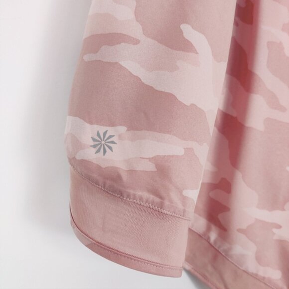 Athleta Women's Pink Camouflage Print Mesh Racer Run Shorts 4 Size 3XL Athletic - Picture 4 of 12